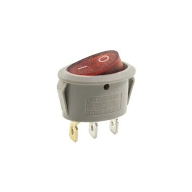 RS601 Oval Işıklı On/Off Anahtar 3 Pin - Görsu Elektronik