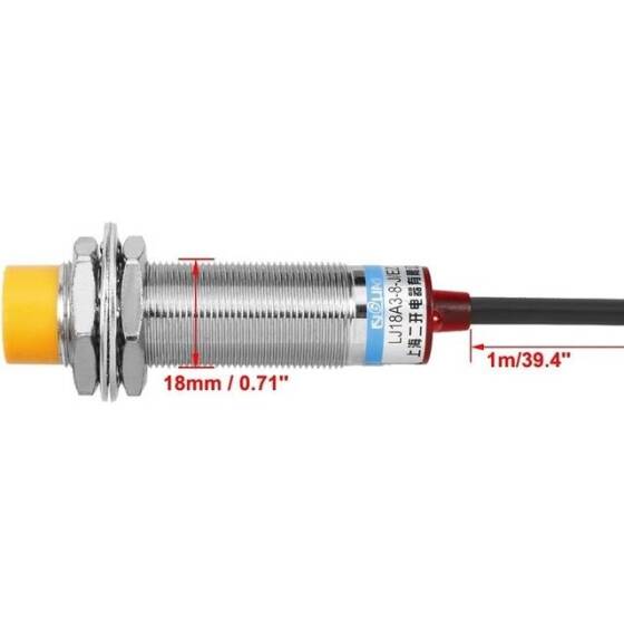 Sarı LJ18A3-8-J/EZ AC90-250V Endüktif Mesafe Sensörü - 3