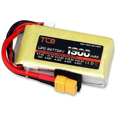 Sarı TCB 11.1V 1500MAH 25C Model Uçak Lityum Pil JST Dişi - 3