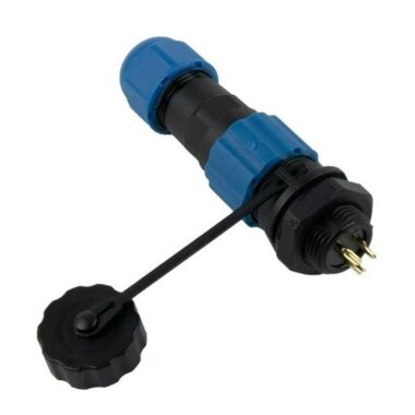 SD13 3 Pin 13mm Su Geçirmez Konnektör Takımı - Panel Tipi - Görsu Elektronik