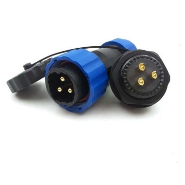SD20 3 Pin 20mm Su Geçirmez Konnektör Takımı - Panel Tipi - Görsu Elektronik