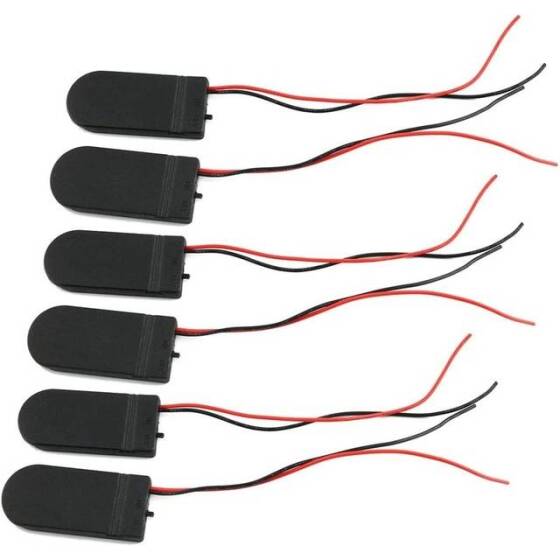 Şeffaf 2'li 6V Kapaklı Pil Yuvası CR2032 LIR203 - 1