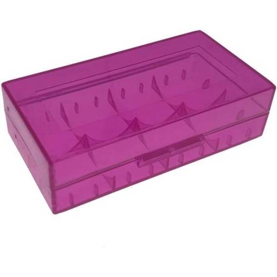 Şeffaf Su Geçirmez 2'li 18650 Pil Taşınabilir Şeffaf Plastik Saklama Kutusu Boyutu: 78x42x21mm - 3