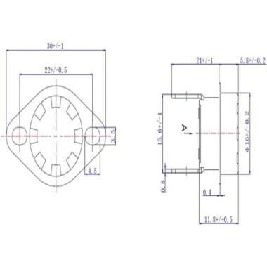Seramik KSD302 135 Derece NO Limit Termostat 250V 10A - 2