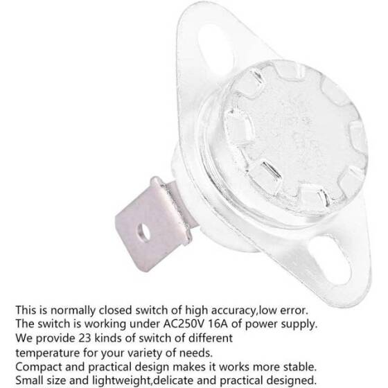 Seramik KSD302 75 Derece NC Limit Termostat 250V 10A - 2