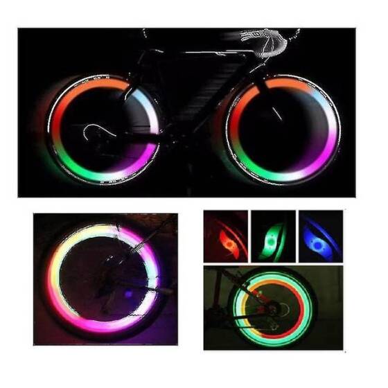 Silikon Tekerlek Bisiklet Lambası - Mavi Led - 2