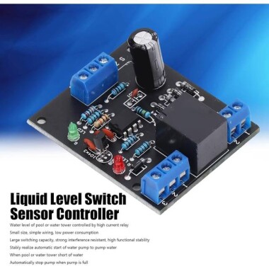 Siyah 12V Su Seviyesi Kontrol Anahtarı Sıvı Seviye Sensörü Modülü - 5