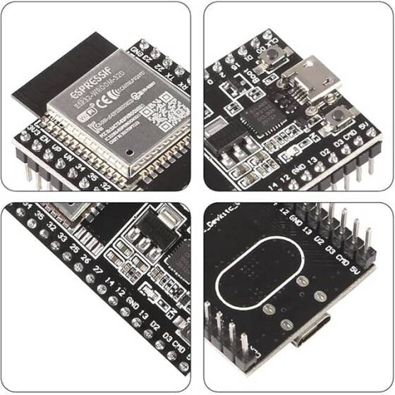 Siyah DIY Kiti Elektronik ESP32-DEVKITC Çekirdek Kartı - Arduino İçin ESP32 Geliştirme Kiti ESP32-WROOM-32D - ESP32-WROOM-32D - 2