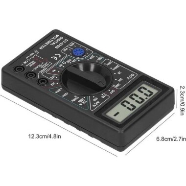 Siyah DT830B Dijital Multimetre Pilsiz - 4