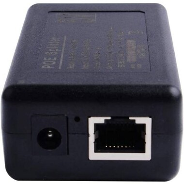 Siyah Gigabit PoE Ayırıcı 48V - 5V 4A - 4