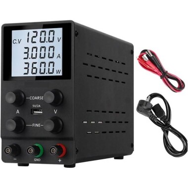 Siyah SPPS3010D 30V 10A Renkli Ekranlı DC Güç Kaynağı 220V EU Fişli - 1