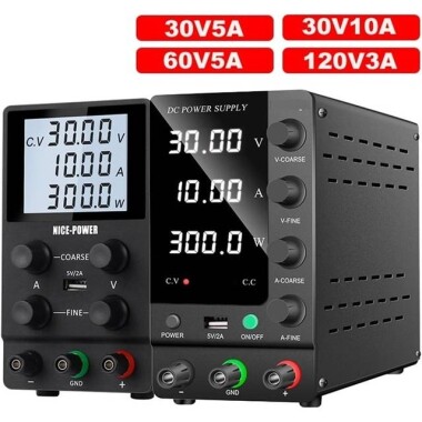Siyah SPPS3010D 30V 10A Renkli Ekranlı DC Güç Kaynağı 220V EU Fişli - 2