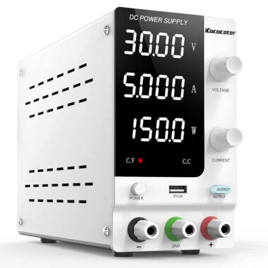 Siyah SPPS305D 30V 5A Renkli Ekranlı DC Güç Kaynağı 220V EU Fişli - 1