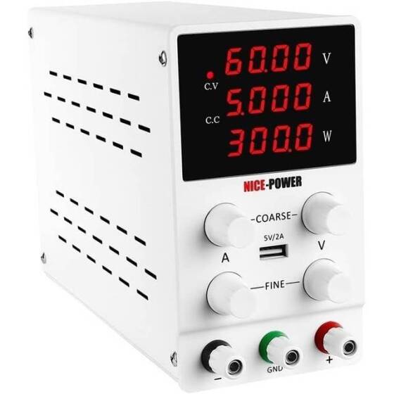 Siyah SPS605 60V 5A Dikey Dijital Ekranlı DC Ayarlı Güç Kaynağı 220V EU Fişli - 4