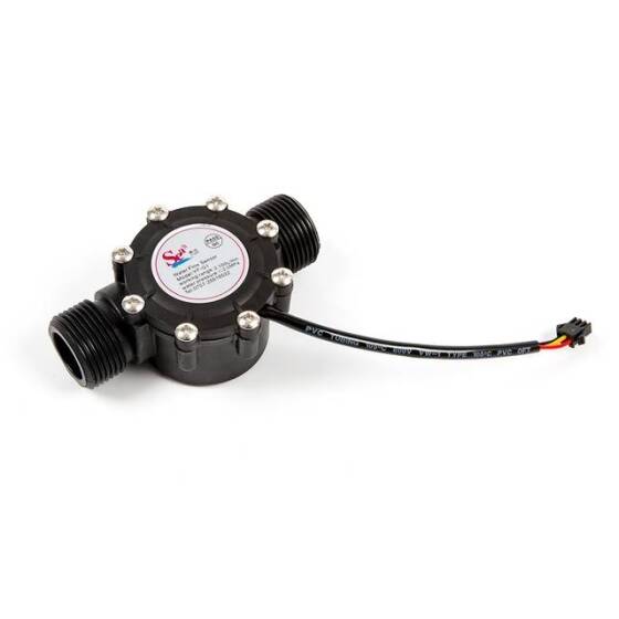 Siyah Su Akış Sensörü YF-G1 Debimetre DN25 2-100L/dak 5V-24V - 1