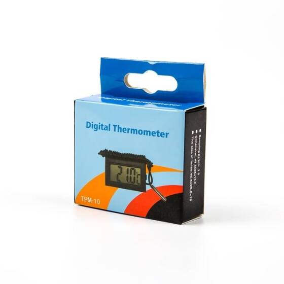 Siyah TPM-10 LCD Elektronik Balık Tankı Su Dedektörü Termometre Akvaryum Dijital Termograf 1 Metre Tel ile Pilsiz - 5