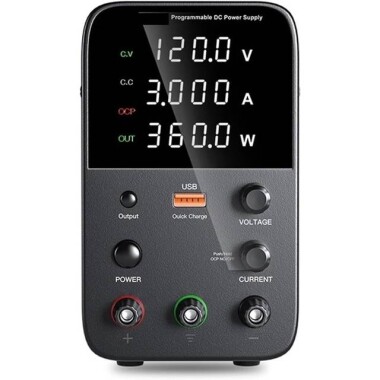 Siyah WPS1203H 120V 3A DC Ayarlı Güç Kaynağı 220V EU Fişli - 1