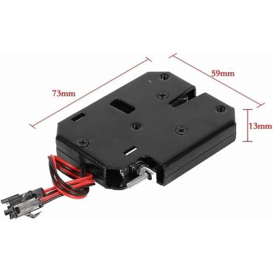 Siyah XG-07C 24V DC 1A Küçük Dolap Elektromanyetik Kilit Dört Telli Geri Bildirimli - 3