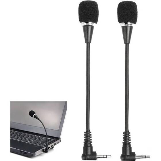 Siyah Yüksek Kaliteli Mini 3-5mm Mikrofon - 1