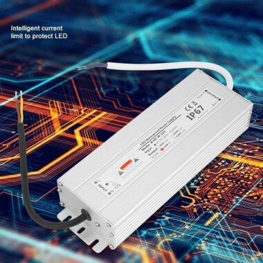 SiyahxH-24V-120W 5A Led Ultra İnce Fiberglas Panel İnce Şerit Kablolu Güç Kaynağı - 3