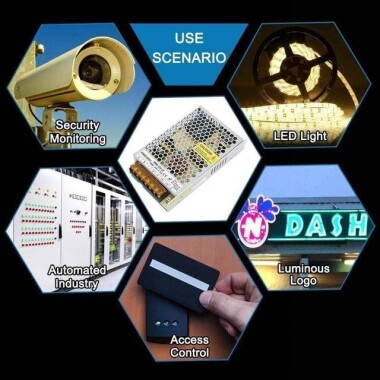 SiyahxH-24V-24W 1A Led Ultra İnce Fiberglas Panel İnce Şerit Kablolu Güç Kaynağı - 4