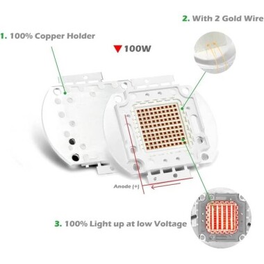 SMD 100W POWER LED 730nm Kızılötesi - 3
