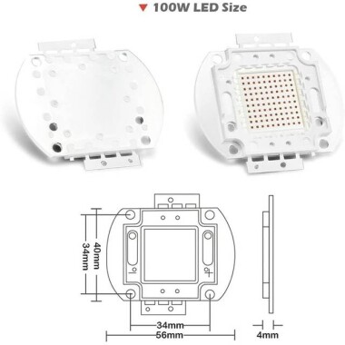 SMD 100W POWER LED Kırmızı Plant Kırmızı - 5