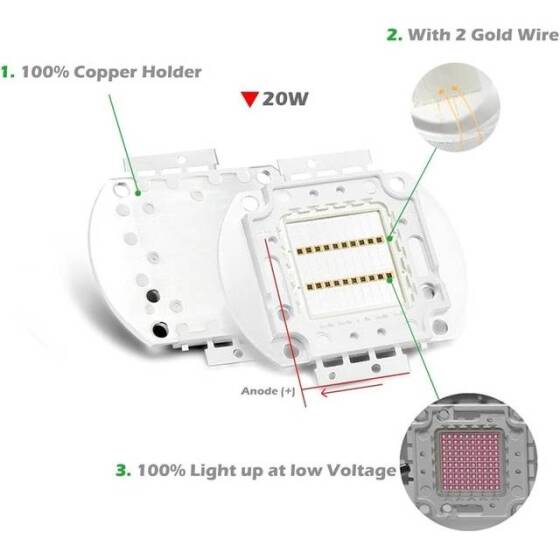 SMD 20W POWER LED 850nm Kızılötesi - 3