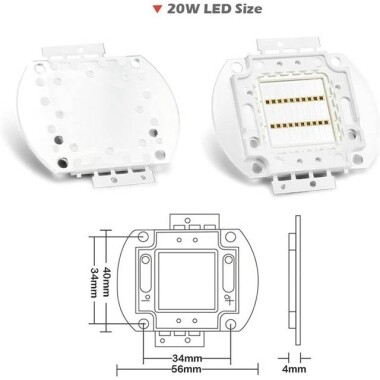 SMD 20W POWER LED 850nm Kızılötesi - 4