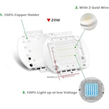 SMD 20W POWER LED Mavi - 4