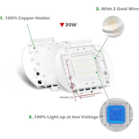 SMD 30W POWER LED Mavi Plant Mavi - 3