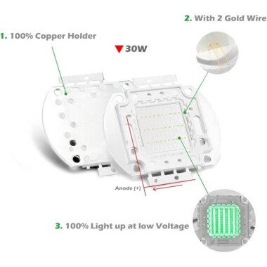 SMD 30W POWER LED Yeşil Pure Yeşil - 4