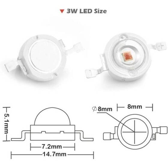 SMD 3W POWER LED Turuncu - 4