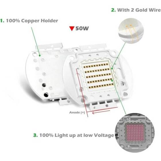 SMD 50W POWER LED 850nm Kızılötesi - 3