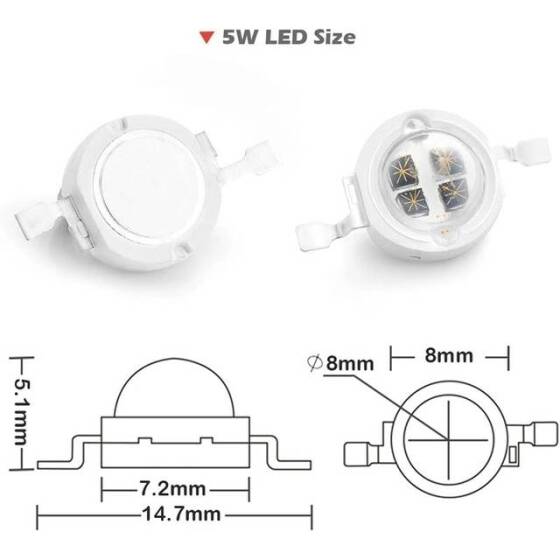 SMD 5W POWER LED 940nm Infrared - 3