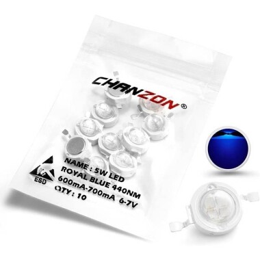 SMD 5W POWER LED Mavi Çift Çipli - 1