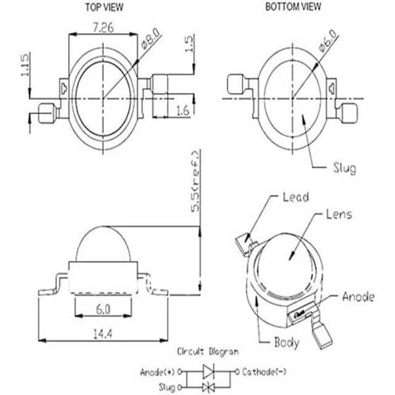 SMD 5W POWER LED Soğuk Beyaz - 3