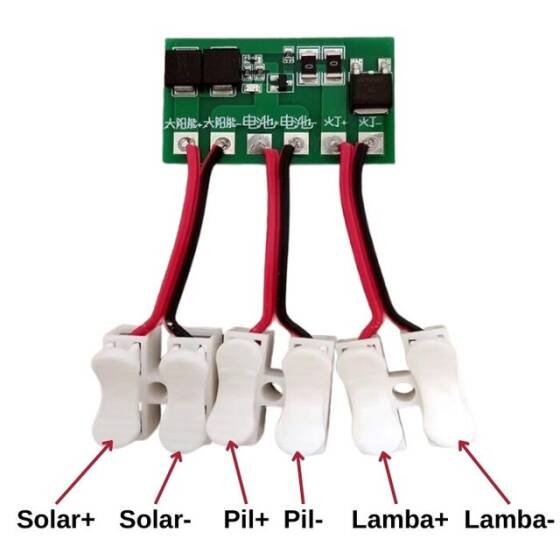 Solar Panel ile Lamba Kontrol Modülü - Lipo Pil Şarj Kartı - 2