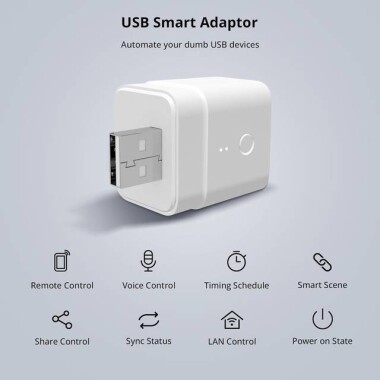 Sonoff Micro 5V Kablosuz USB Akıllı Adaptör Esnek Ve Taşınabilir USB Cihazları Oluşturun - 4