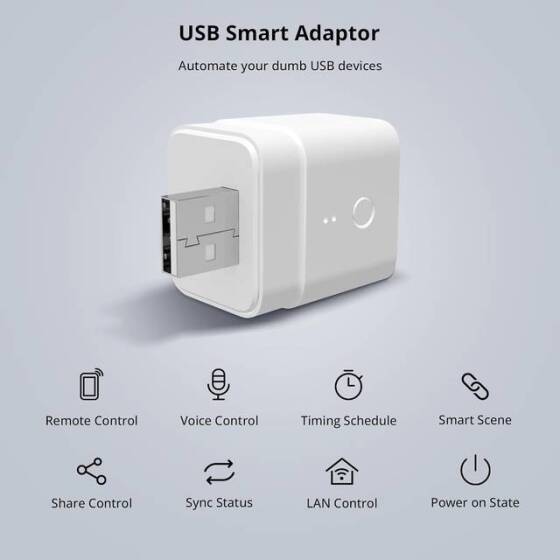 Sonoff Micro 5V Kablosuz USB Akıllı Adaptör Esnek Ve Taşınabilir USB Cihazları Oluşturun - 4