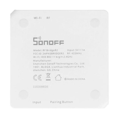 Sonoff RF Köprüsü R2 Wifi 433MHz Uzaktan Kumandaya Akıllı Ev Güvenliği Uzaktan Anahtar 6.5x6.5x2.5cm - 6
