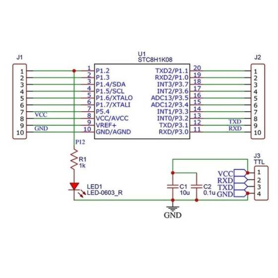 STC8H1K08-TSSOP20 Geliştirme Kartı - 4