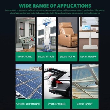 Strok Uzunluğu 150 mm 5 mm/S 6000N DC 12V Elektrikli Putter Elektrikli Lineer Aktüatör Putter Kapılar Windows için - 2