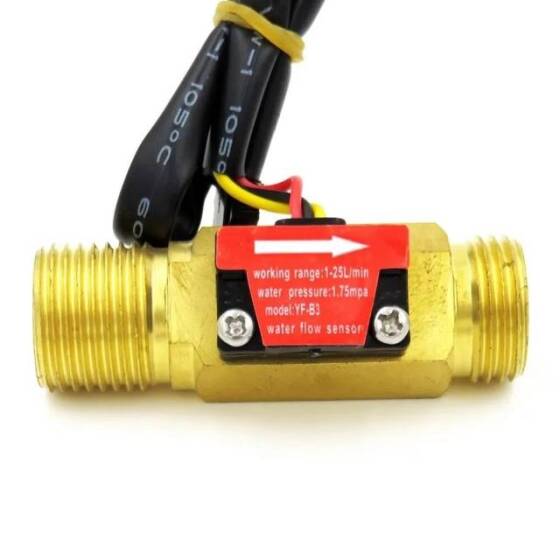 Su Akış Sensörü YF-B3 Debimetre G1/2 1-25L/dak 3.5V-12V - 1
