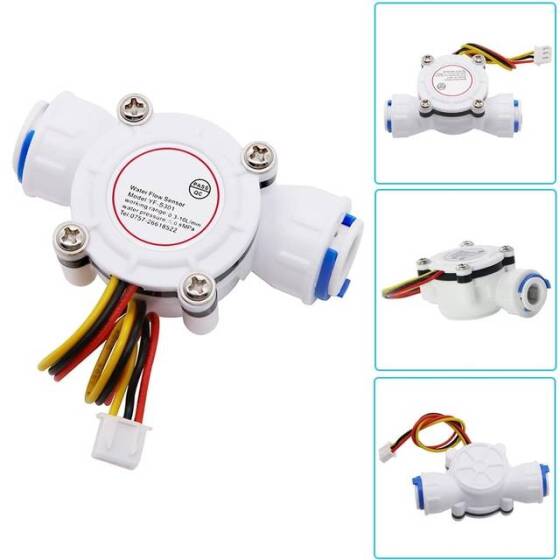 Su Akış Sensörü YF-S301 Debimetre 0.3-10L/dak 5V-24V - 2