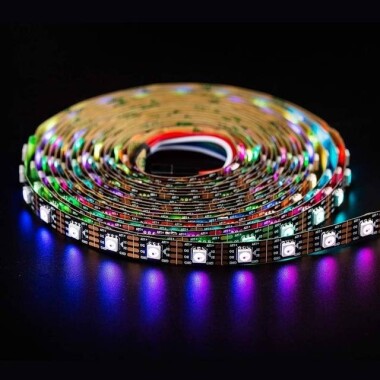 Su Geçirmez 12V WS2815 RGB5050 Beyaz SMD LED Şerit 60 LED/Metre Esnek 5 Metrelik Makara IP30 - 2