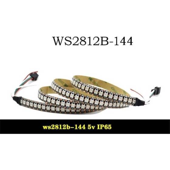 Su Geçirmez 5V WS2812B RGB5050 Beyaz Esnek 1M SMD LED Şerit 96 LED/Metre IP30 - 5