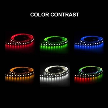 Su Geçirmez 5V WS2812B RGB5050 Siyah Esnek 1M SMD LED Şerit 74 LED/Metre IP30 - 2