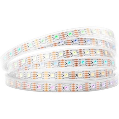 Su Geçirmez 5V WS2813B RGB5050 Siyah SMD LED Şerit 60 LED/Metre Esnek 5 Metrelik Makara IP30 - 1