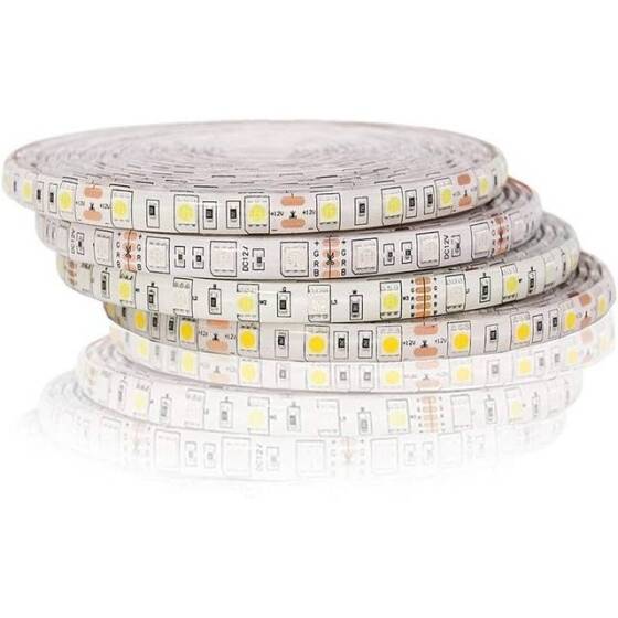 Su Geçirmez Doğal Beyaz 3014 12V SMD LED Şerit 90 LED/Metre Esnek 5 Metrelik Makara - 6